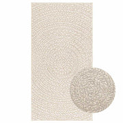 Vloerkleed 60x110 cm jute look crème