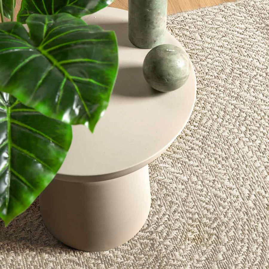 Vloerkleed ZIZUR room binnen en buiten 60x110 cm jute look
