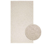 Vloerkleed 80x150 cm jute look binnen buiten crème