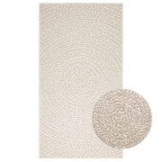 Vloerkleed 80x150 cm jute look binnen buiten crème