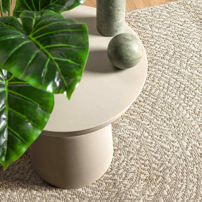 Vloerkleed ZIZUR room binnen en buiten 80x200 cm jute look