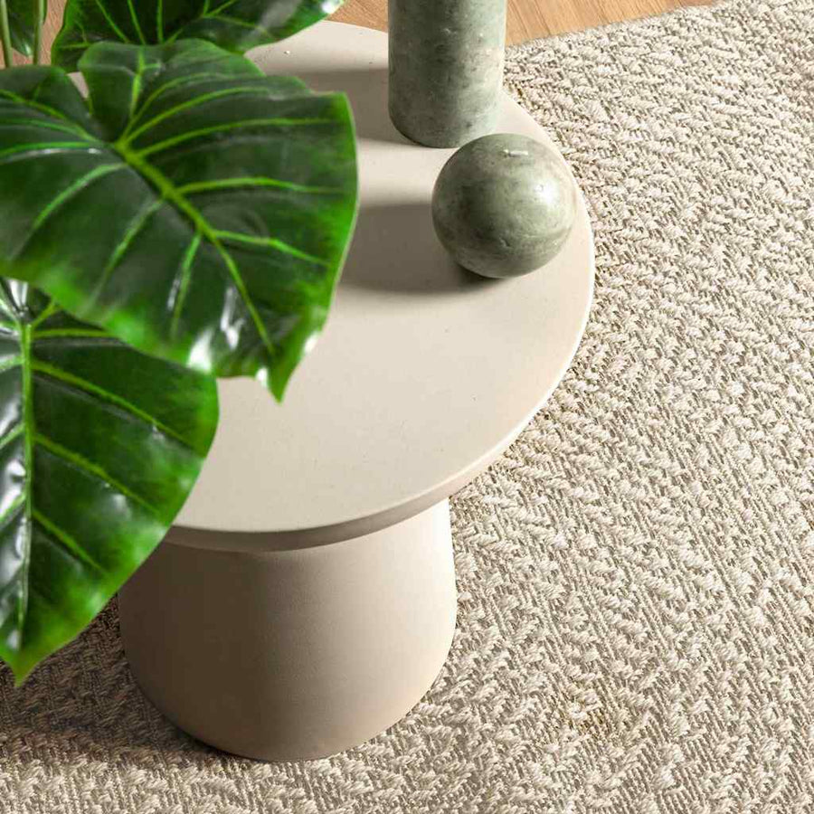 Vloerkleed ZIZUR room binnen en buiten 80x200 cm jute look