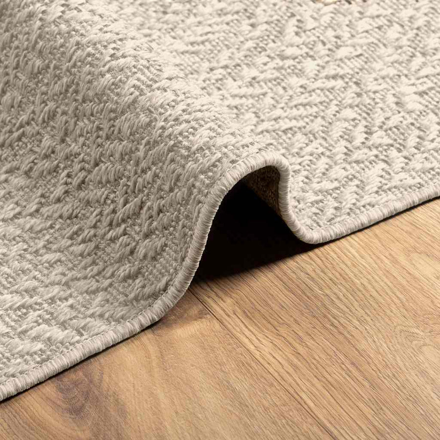 Vloerkleed ZIZUR room binnen en buiten 80x200 cm jute look