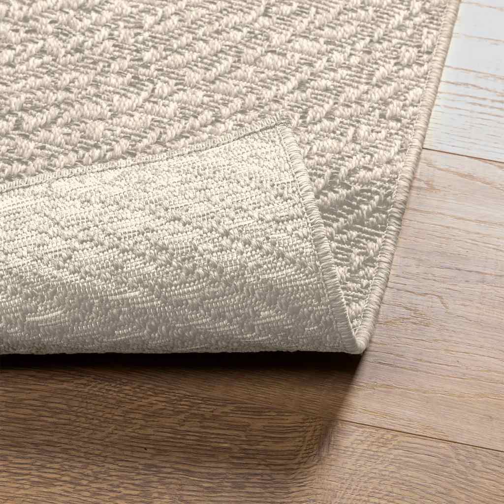Vloerkleed ZIZUR room binnen en buiten 80x200 cm jute look