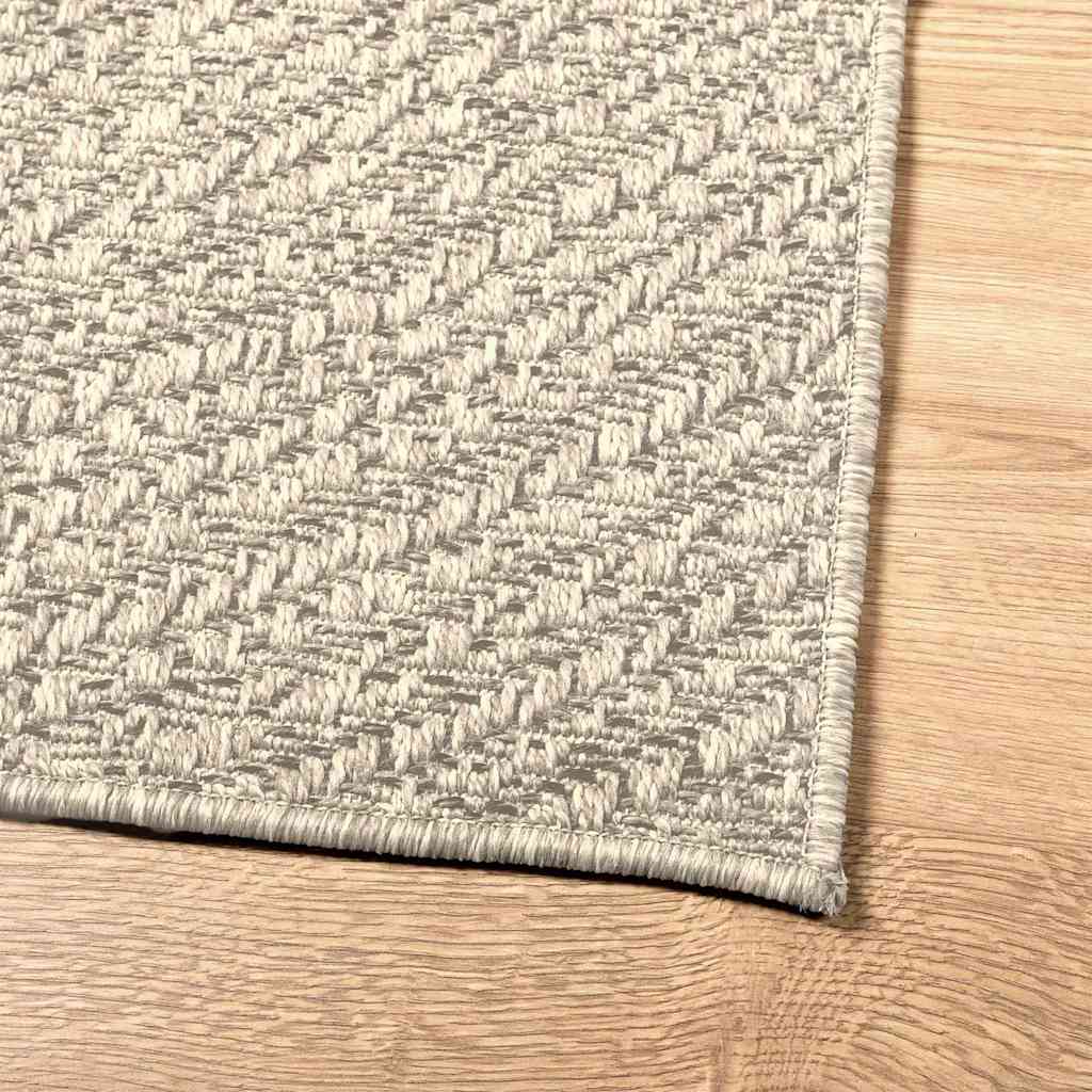 Vloerkleed ZIZUR room binnen en buiten 80x200 cm jute look