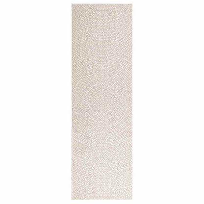 Vloerkleed ZIZUR room binnen en buiten 80x250 cm jute look