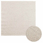 Vloerkleed 120x120 cm jute look binnen buiten