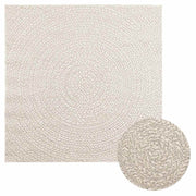 Vloerkleed 120x120 cm jute look binnen buiten
