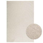 Vloerkleed 140x200 cm jute look polypropeen crème
