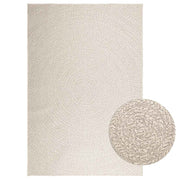Vloerkleed 160x230 cm jute look crème