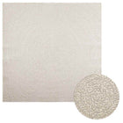 Vloerkleed rond 200x200 cm jute look crème