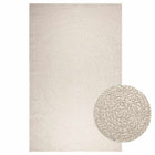 Vloerkleed 200x290 cm jute look crème