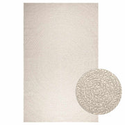 Vloerkleed 200x290 cm jute look crème