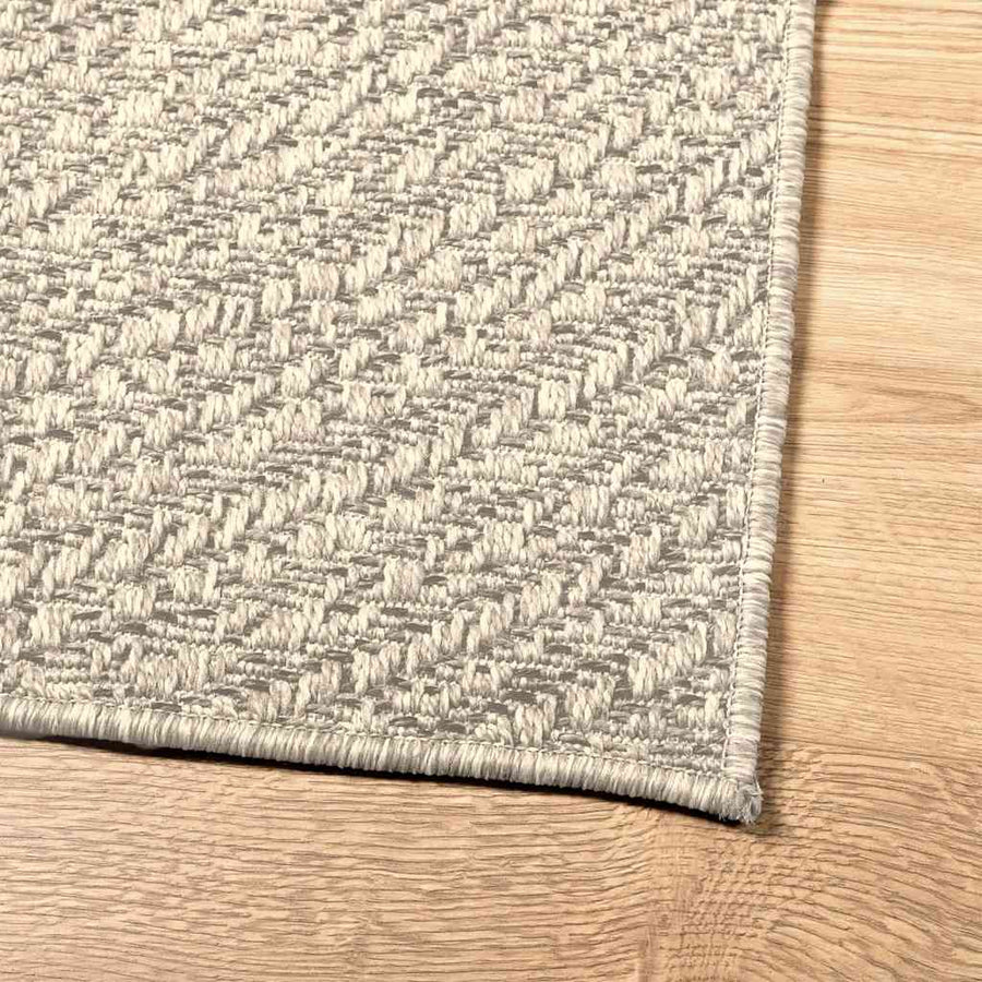 Vloerkleed ZIZUR room binnen en buiten 200x290 cm jute look