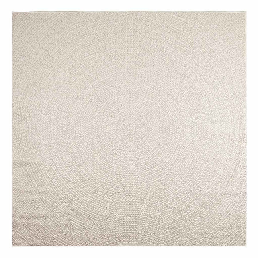 Vloerkleed ZIZUR room binnen en buiten 240x240 cm jute look