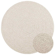 Vloerkleed rond 120 cm crème polypropeen