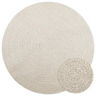 Vloerkleed rond Ø 160 cm crème jute look