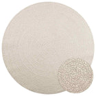 Vloerkleed rond Ø 200 cm polypropeen crème jute look