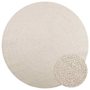 Vloerkleed rond Ø 200 cm polypropeen crème jute look