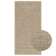 Vloerkleed 60x110 cm beige polypropeen jute look