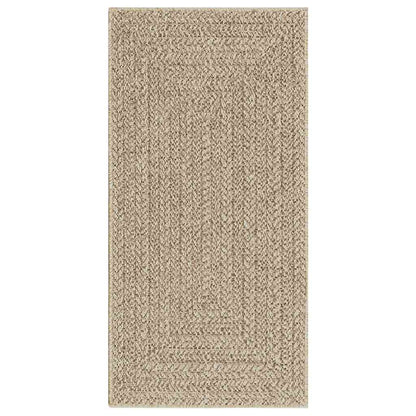 Vloerkleed ZIZUR beige binnen en buiten 60x110 cm jute look