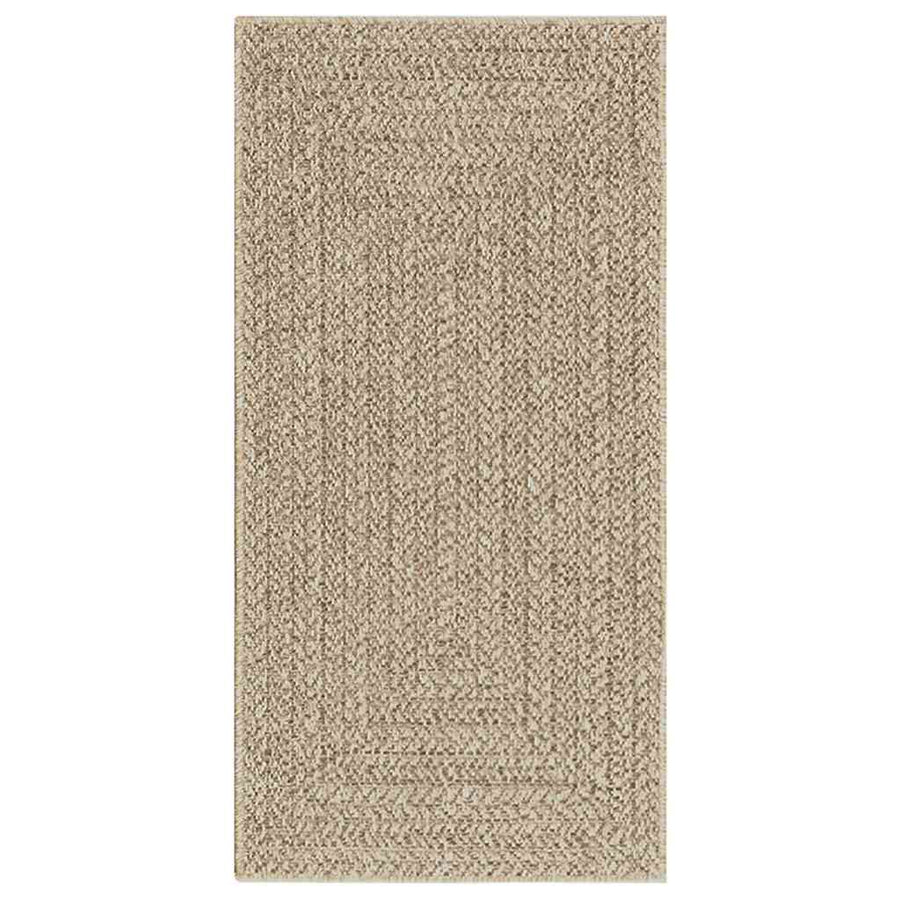 Vloerkleed ZIZUR beige binnen en buiten 60x110 cm jute look
