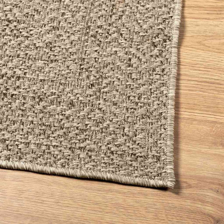 Vloerkleed ZIZUR beige binnen en buiten 60x110 cm jute look