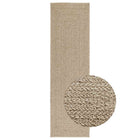 Vloerkleed 80x250 cm beige jute look