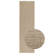 Vloerkleed 80x250 cm beige jute look