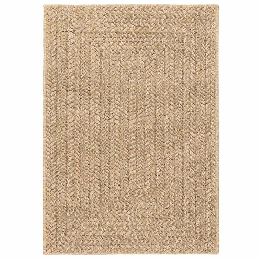 Vloerkleed ZIZUR beige binnen en buiten 120x170 cm jute look