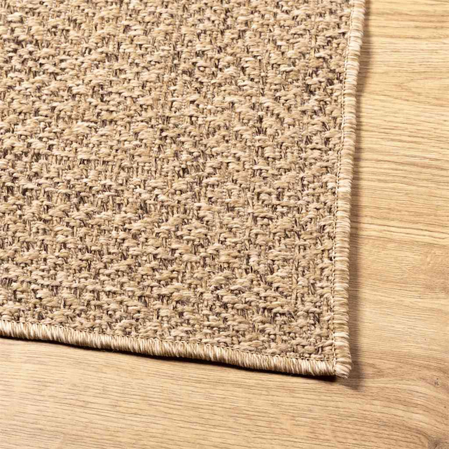 Vloerkleed ZIZUR beige binnen en buiten 120x170 cm jute look