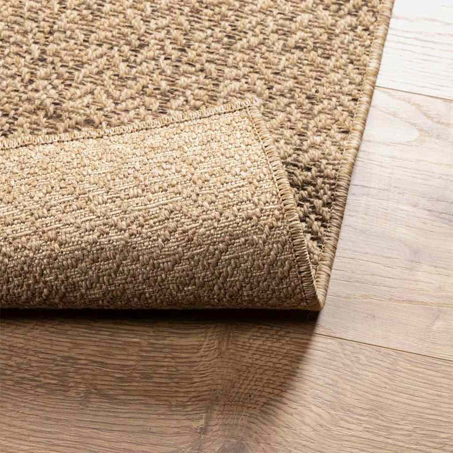Vloerkleed ZIZUR beige binnen en buiten 120x170 cm jute look