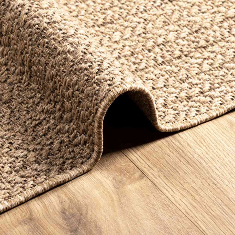 Vloerkleed ZIZUR beige binnen en buiten 120x170 cm jute look