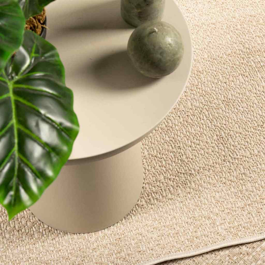 Vloerkleed ZIZUR beige binnen en buiten 120x170 cm jute look