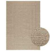 Vloerkleed 140x200 cm beige polypropeen jute look