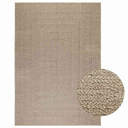 Vloerkleed 160x230 cm beige jute look binnen buiten