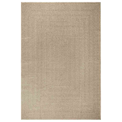 Vloerkleed ZIZUR beige binnen en buiten 200x290 cm jute look