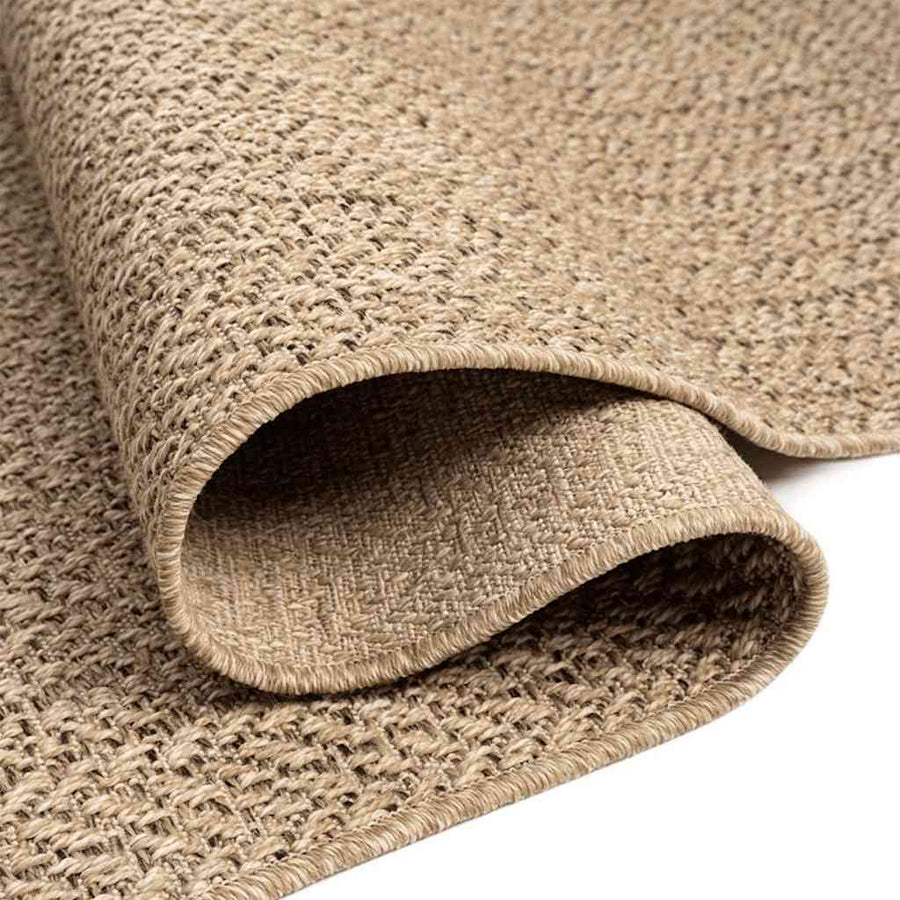Vloerkleed ZIZUR beige binnen en buiten 200x290 cm jute look