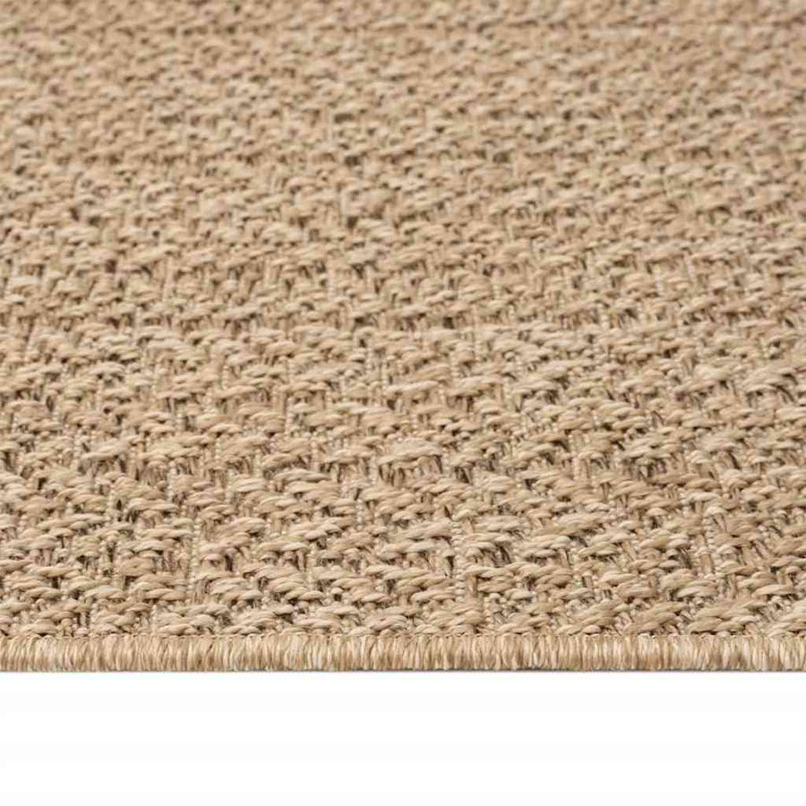 Vloerkleed ZIZUR beige binnen en buiten 200x290 cm jute look