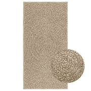 Vloerkleed 60x110 cm beige jute look