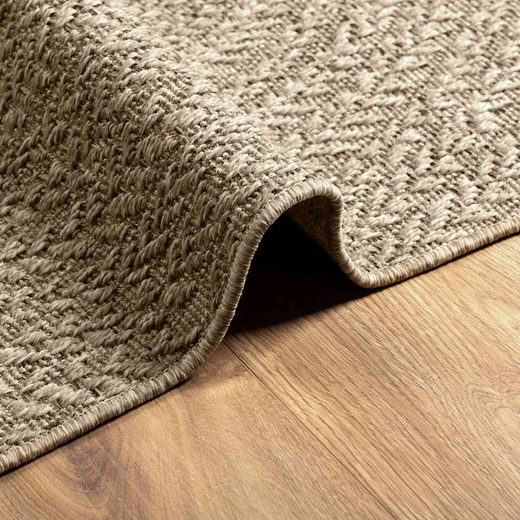 Vloerkleed ZIZUR beige binnen en buiten 60x110 cm jute look