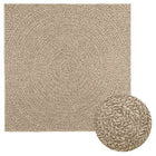 Vloerkleed rond 120 cm beige polypropeen