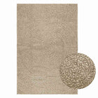 Vloerkleed rond 120x170 cm beige jute look