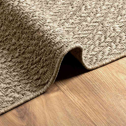 Vloerkleed ZIZUR beige binnen en buiten 200x290 cm jute look