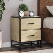 Nachtkastje 40x31x50 cm bewerkt hout sonoma eiken