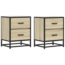 Nachtkastjes 2 st 40x31x50 cm bewerkt hout sonoma eikenkleurig
