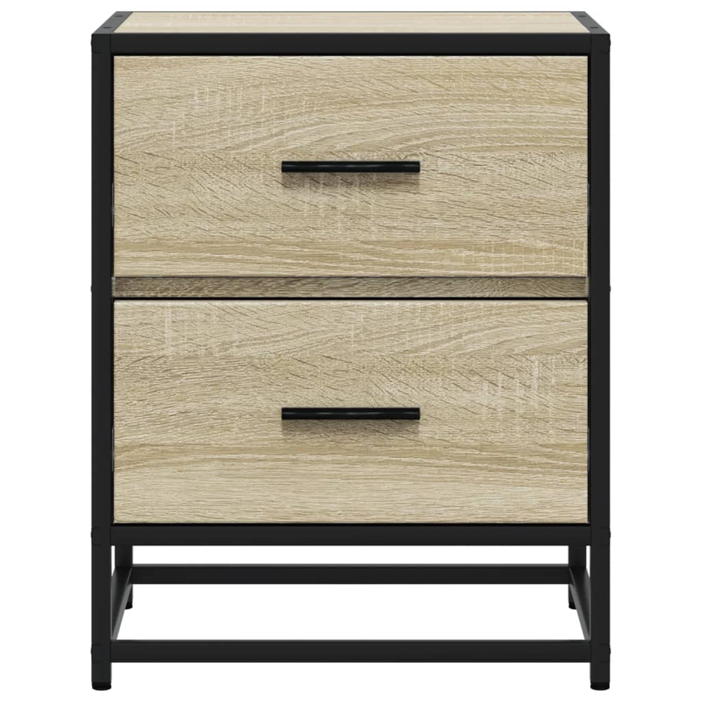 Nachtkastjes 2 st 40x31x50 cm bewerkt hout sonoma eikenkleurig