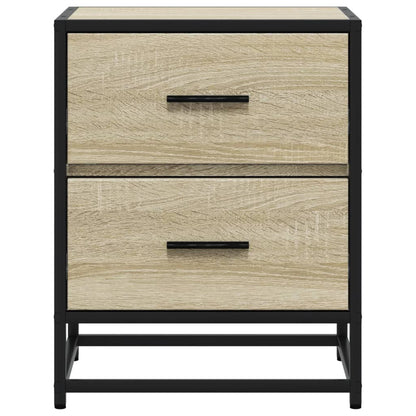 Nachtkastjes 2 st 40x31x50 cm bewerkt hout sonoma eikenkleurig