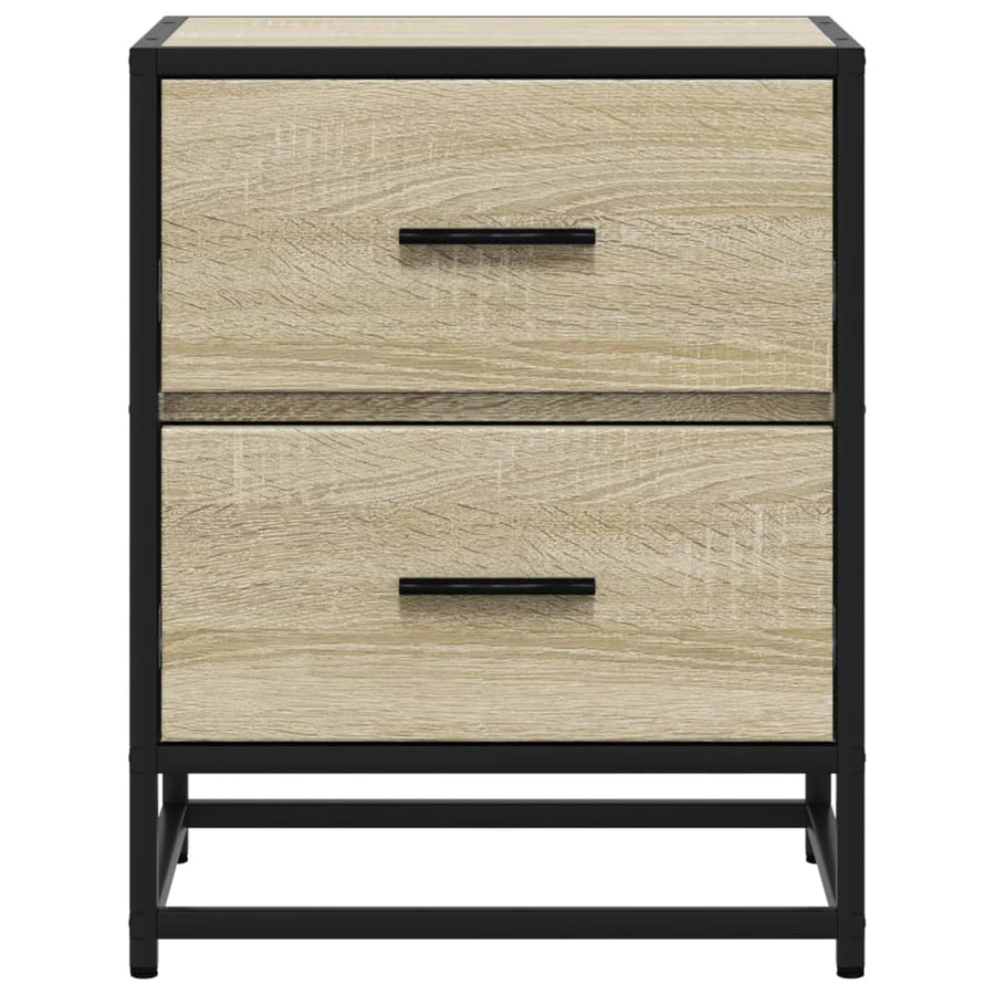 Nachtkastjes 2 st 40x31x50 cm bewerkt hout sonoma eikenkleurig