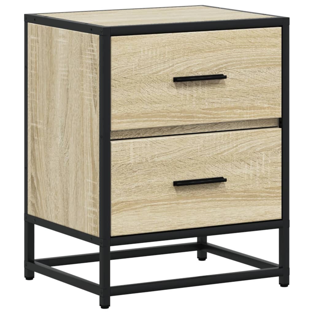 Nachtkastjes 2 st 40x31x50 cm bewerkt hout sonoma eikenkleurig